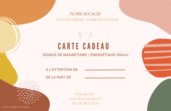 Carte cadeau Flore Ducauze Magnétisme et Energétique